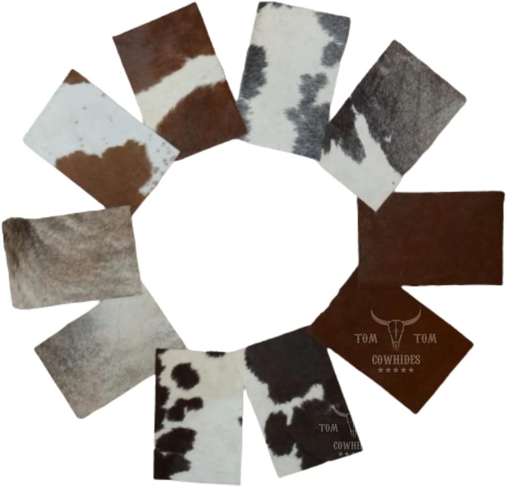 Hair On Cowhide Leather Remnants: Crafting Pieces 12 X 8