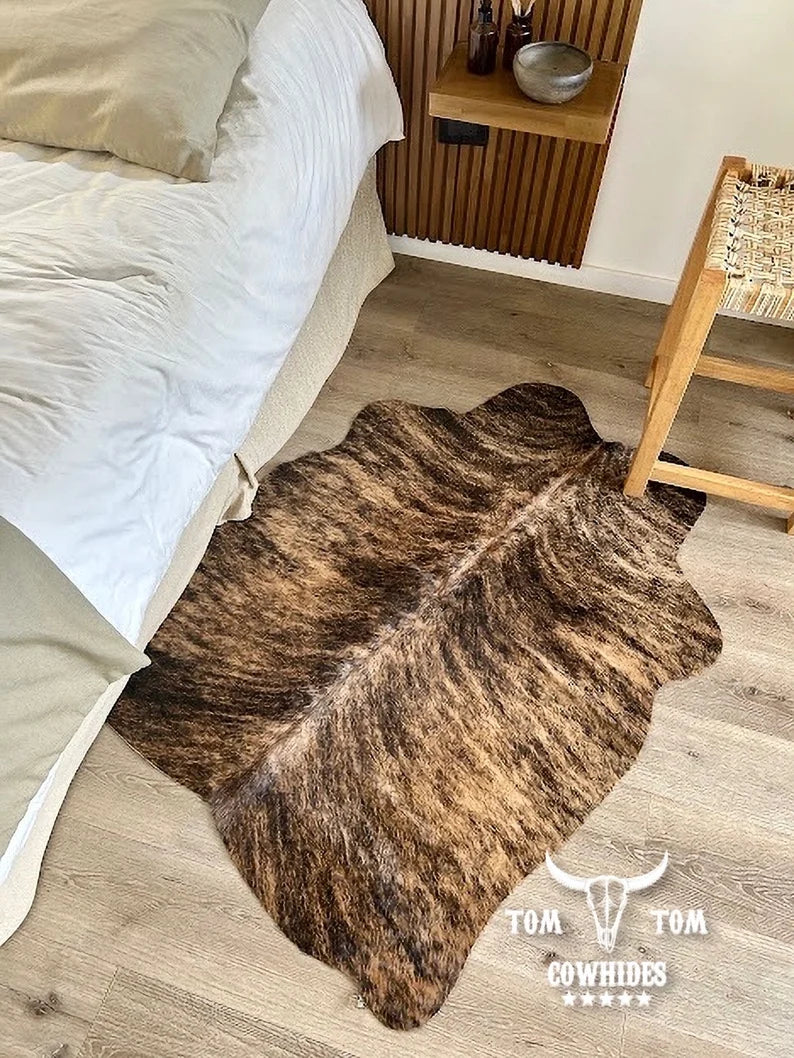 Premium Mini Rug | 4ft x 3,5 ft | Dark Brindle | Natural & Unique | Modern Luxury Decor
