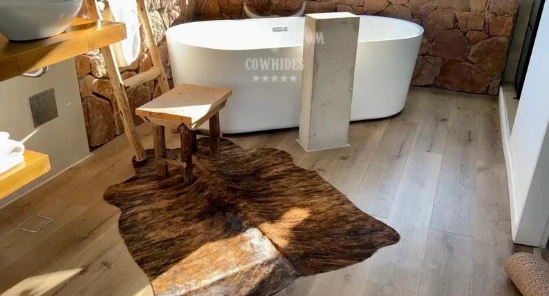 Premium Mini Rug | 4ft x 3,5 ft | Dark Brindle | Natural & Unique | Modern Luxury Decor