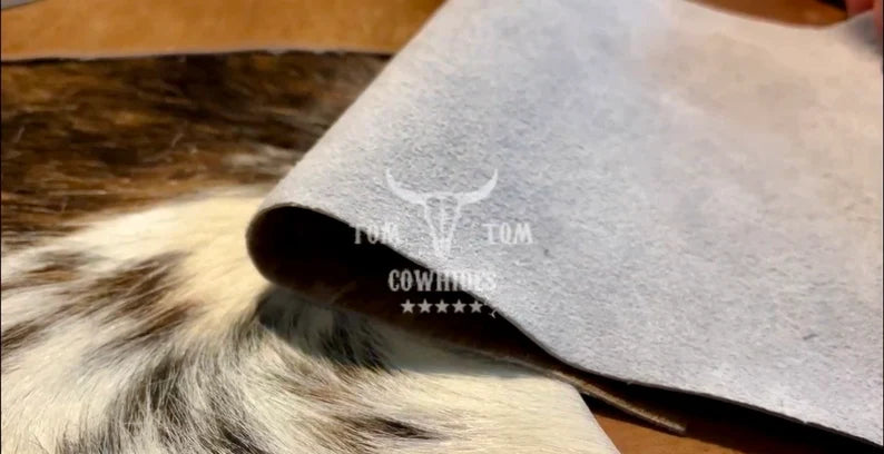 Hair On Cowhide Leather Remnants: 14" x 14" Craft Pieces - 10 Pack